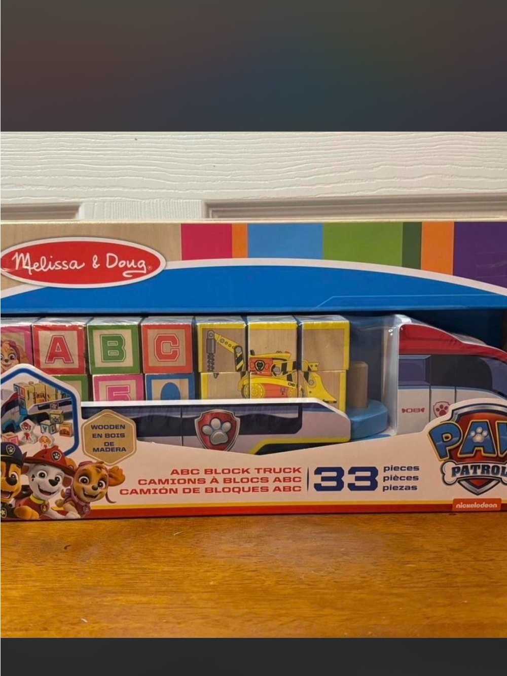 Melissa & Doug Paw Patrol ABC Block Truck - Red, Blue, Green, Yellow, Purple